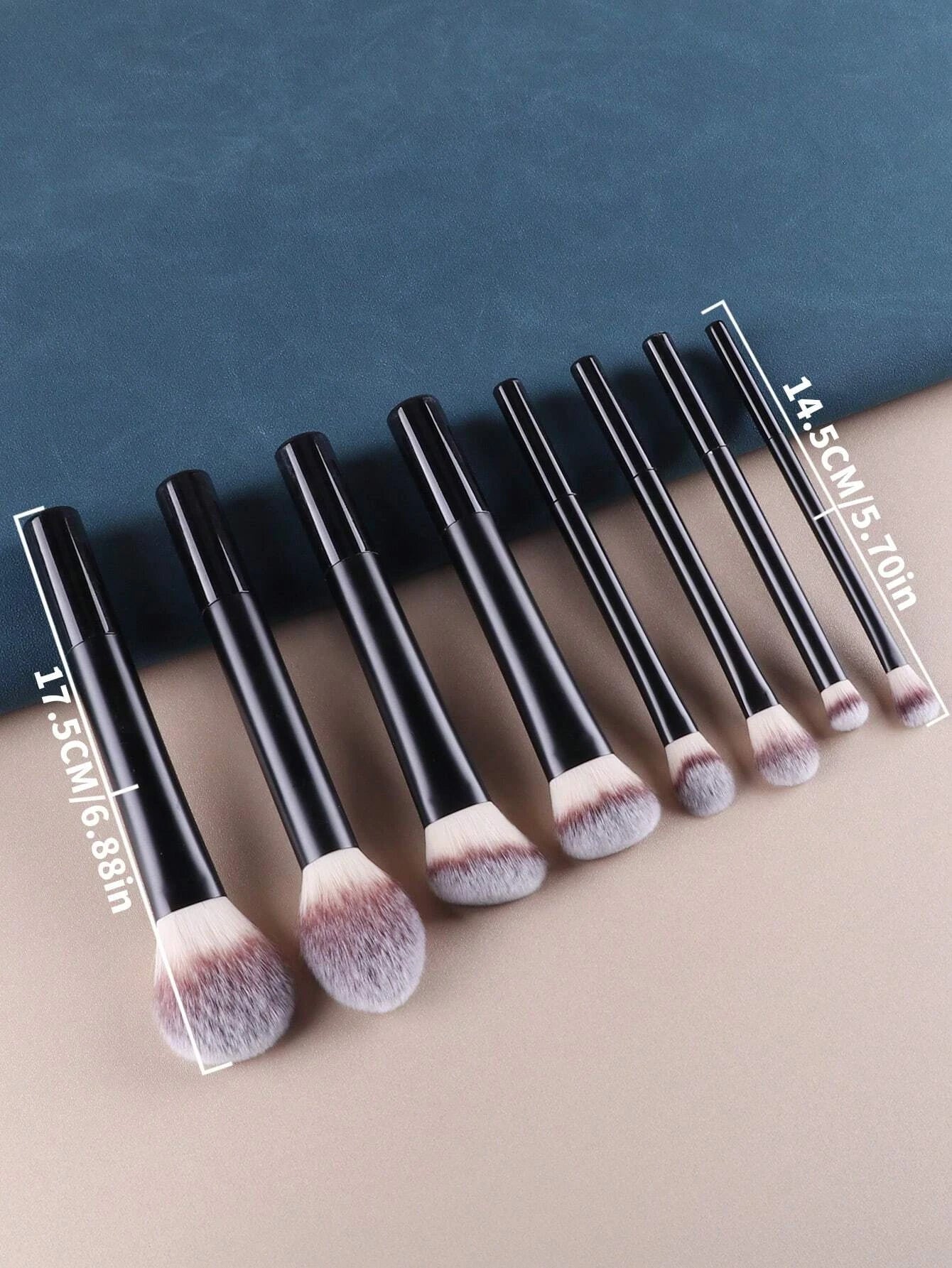 8pcs/Set Multi-Functional Cosmetic Makeup Brush Set, Includes Powder, Blush, Foundation, Eye Shadow