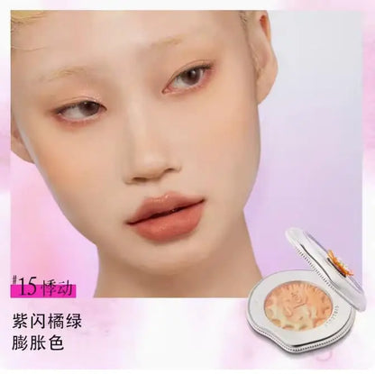 Girlcult Blushimmer emotional blush highlighter with matte shimmer finish, pressed face powder for a cute Korean makeup look