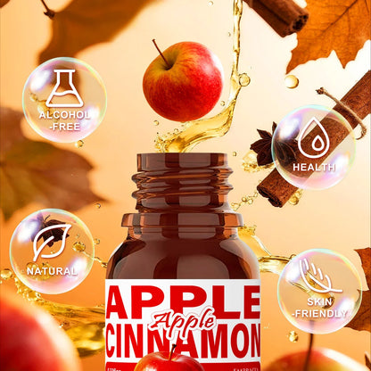 Blushimmer Apple Cinnamon essential oil perfume bottle, 10ml, with a sweet fragrance, ideal for aromatherapy, skincare, and hair care.