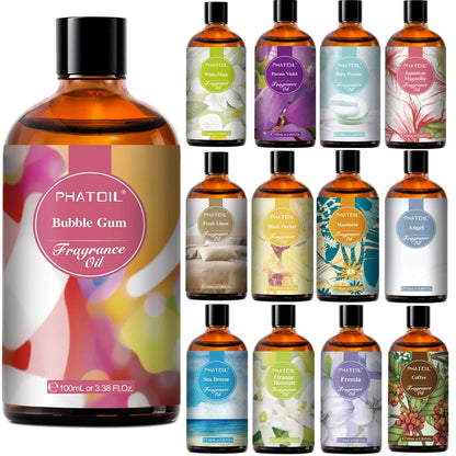 Blushimmer PHATOIL 100ml fragrance oil with coconut, vanilla, bubble gum, sea breeze, and white musk aroma for candles and soap making.