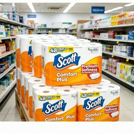Soft Scott ComfortPlus triple roll toilet paper with 231 sheets per roll, designed for septic systems, from OIUYFHJO Store.