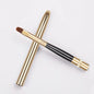 Blushimmer portable silver lips makeup brush pen with metal handle and protective cap, ideal for applying lipstick and lip gloss.