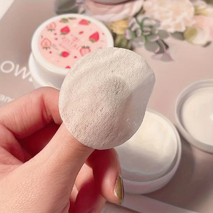 Box of 32 Blushimmer strawberry nail polish remover pads, soft absorbent wipes for easy manicure and pedicure care.