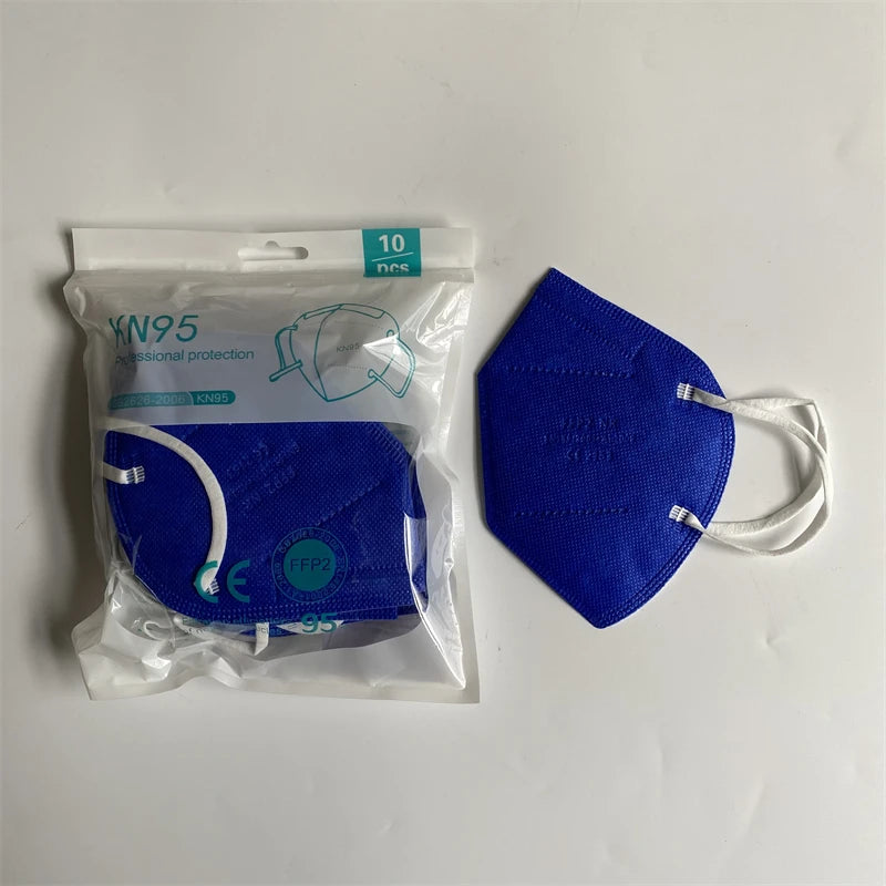 10-200pcs FPP2 Masks Black FFP2 Masks CE Approved ffp2mask Adult 12 Colors Adult Face Mask Dustproof Respirator KN95 Facemask