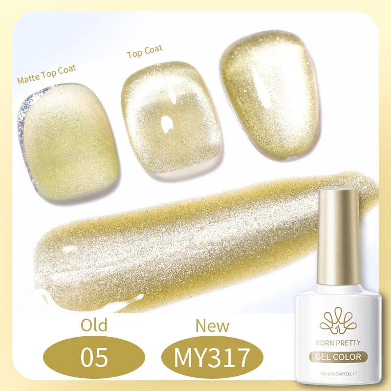 Blushimmer Born Pretty 117 Colors Cat Magnetic Gel Nail Polish 10ml, full coverage semi-permanent varnish for stunning manicures.