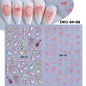 Colorful Blushimmer Sweet Element nail art stickers featuring flowers hearts cherries strawberries bows butterflies for kawaii manicures.