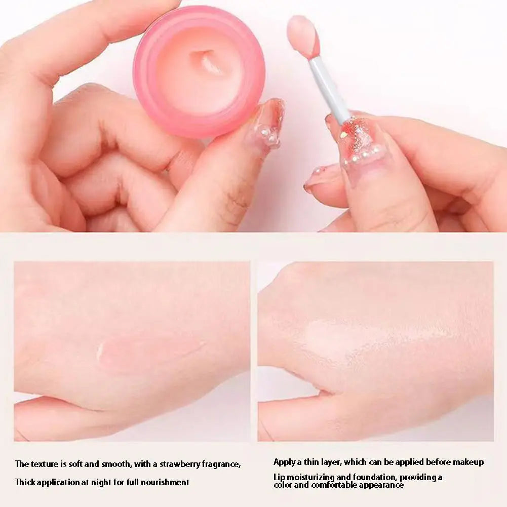 Blushimmer Jelly Lip Balm with fruit fragrance, moisturizing lip gloss mask, helps fade lip lines and prevent cracking.