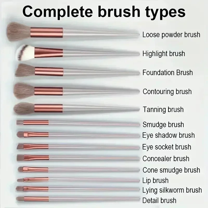 Blushimmer vegan makeup brush set with soft fluffy kabuki and blending brushes for foundation, contour, and baking application.