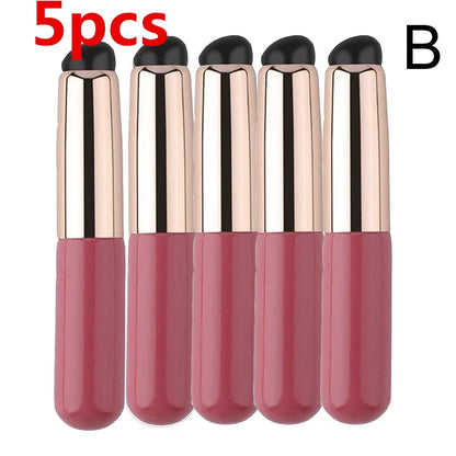 Blushimmer silicone lip brush with cover cap, round head concealer brush, soft, flexible, like fingertips, ideal for lipstick application