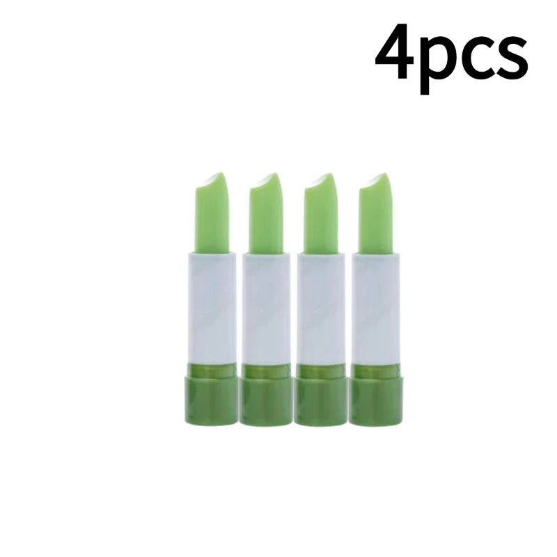 Blushimmer Aloe Vera moisturizing lipstick and lip balm set with color-changing, nourishing, anti-drying formula for soft lips