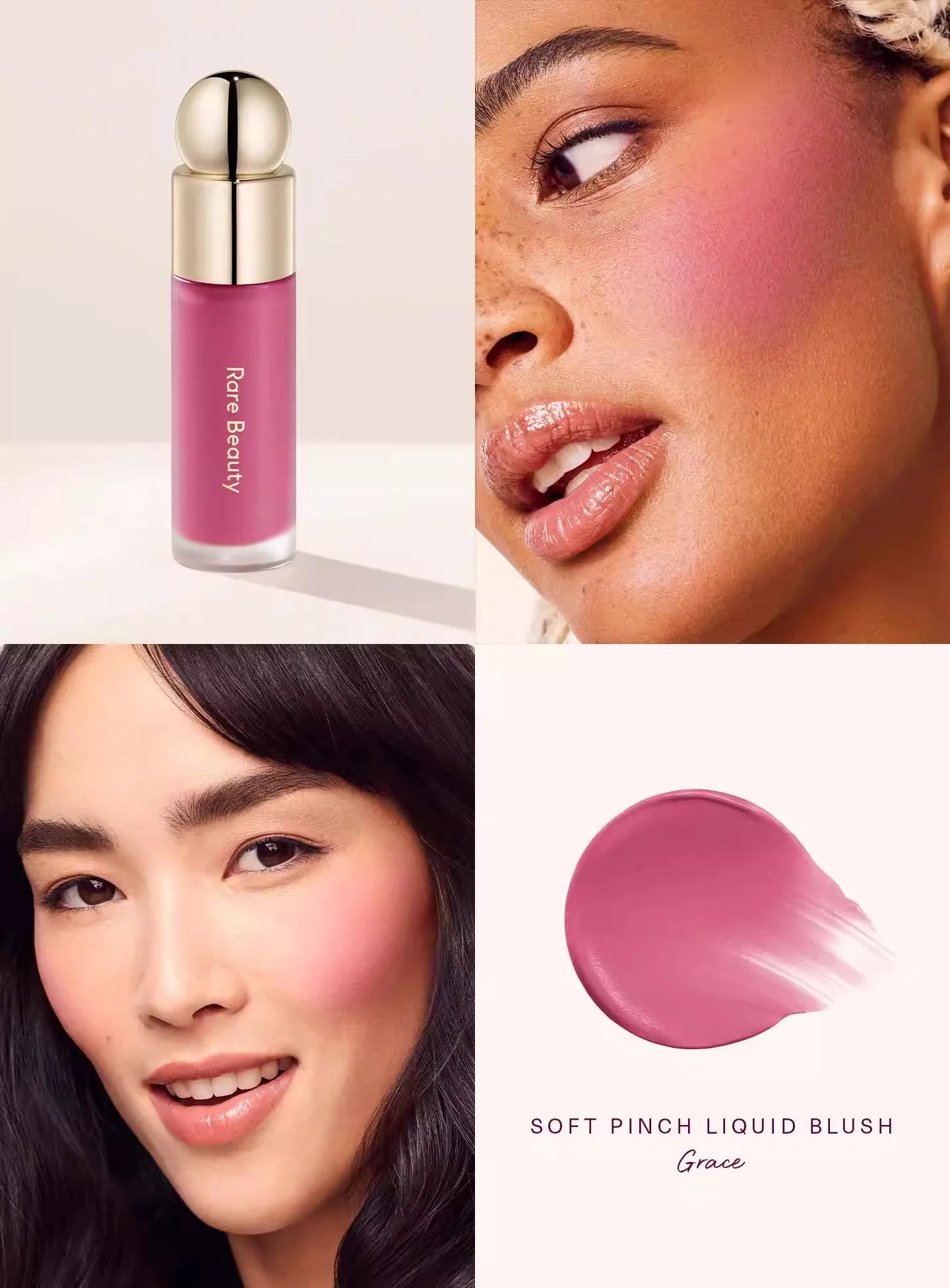 Rare Beauty Liquid Blush Enhance Makeup Silky Smooth  Easy To Apply Blend  High-gloss Mirrors Enhance The Texture of Makeup