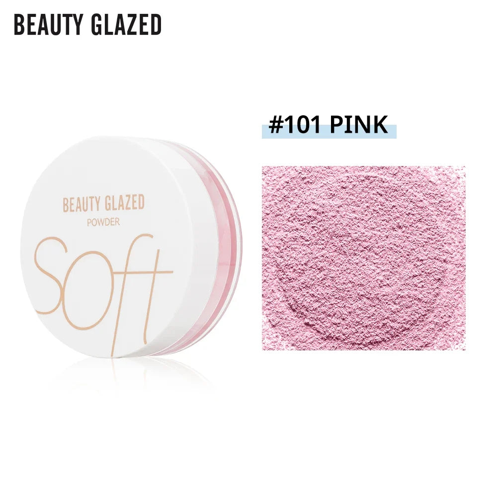 Beauty Glazed Banana Powder by Blushimmer, natural waterproof matte loose concealer for long-lasting makeup.