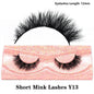 Blushimmer 3D Mink Fluffy Half False Eyelashes with clear band, natural soft lightweight eye extension, reusable short strip lashes