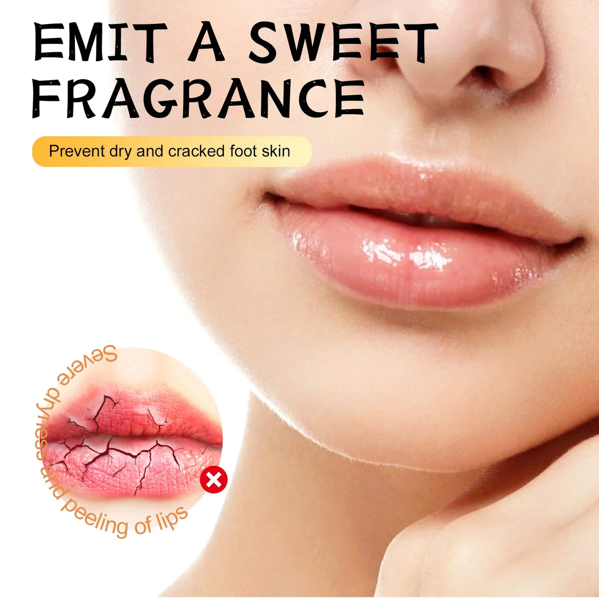 Blushimmer EELHOE pink lips scrub exfoliator with lightening and moisturizing benefits, showing the lip care product in a sleek container.