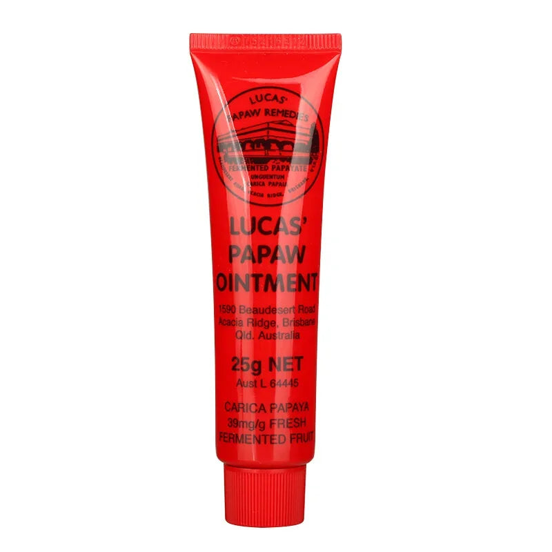 Blushimmer Lucas Papaw Ointment Lip Balm in 25g, moisturizing and hydrating for dry lips, multifunctional skincare product.