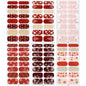 Gradient Cat Eye Style Nail Art Stickers, 16-Piece Set Self-Adhesive Waterproof Glitter False Nail Decals