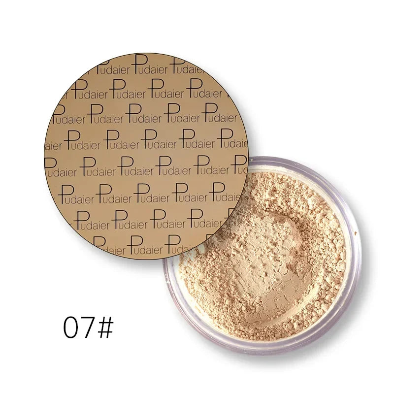 Blushimmer Sacha Buttercup translucent setting powder in a loose face powder jar for setting makeup and concealer.