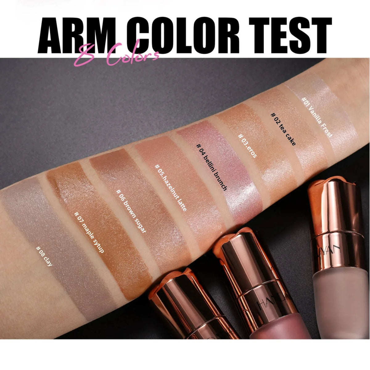 Blushimmer Liquid Highlighter Stick Rose Glow with soft sponge tip for easy, long-lasting face and body makeup application.