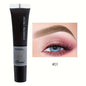 Blushimmer waterproof eyebrow gel cream with semi-permanent tint, showcasing a close-up of the product tube and brush application.