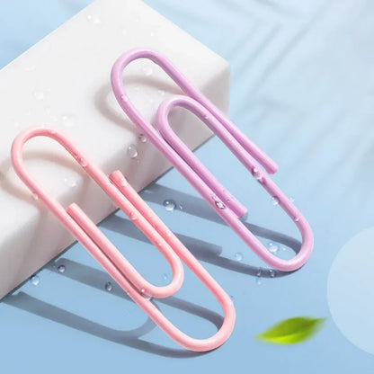 160 pcs Color paper clips office supplies paper clip large file bookmark paper clip organizer stationery stainless steel