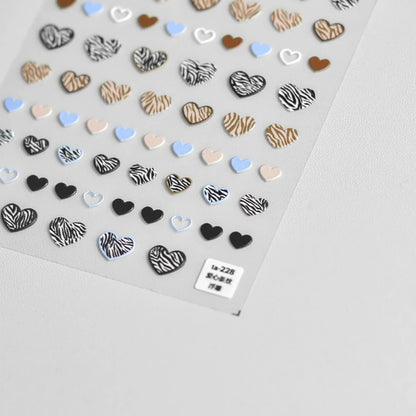 Colorful Cat's Eye 5D gradient European love heart gem nail art stickers by Blushimmer, featuring geometric wing crystals.