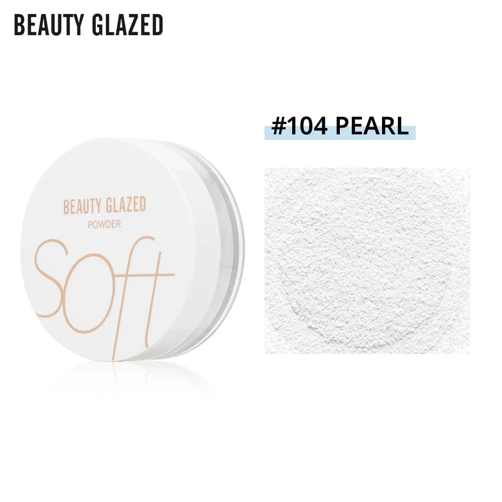 Beauty Glazed matte loose powder by Blushimmer, natural waterproof banana powder for long-lasting makeup concealment.