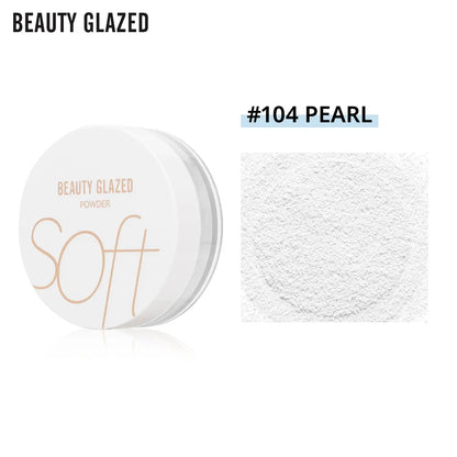Beauty Glazed matte loose powder by Blushimmer, natural waterproof banana powder for long-lasting makeup concealment.
