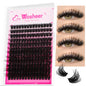 Blushimmer WOSHEER eyelash clusters kit with faux mink lashes, lash bond, seal, and remover for DIY eyelash extensions.