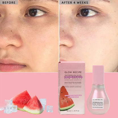 Glow Recipe Watermelon Glow Niacinamide Dew Drops by Blushimmer, a 40ml makeup primer and pore minimizer with niacinamide for dewy skin.