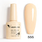 Venalisa Blushimmer glitter gel polish in pink nude for French nails, UV and LED soak-off gel with full coverage and shimmer finish.