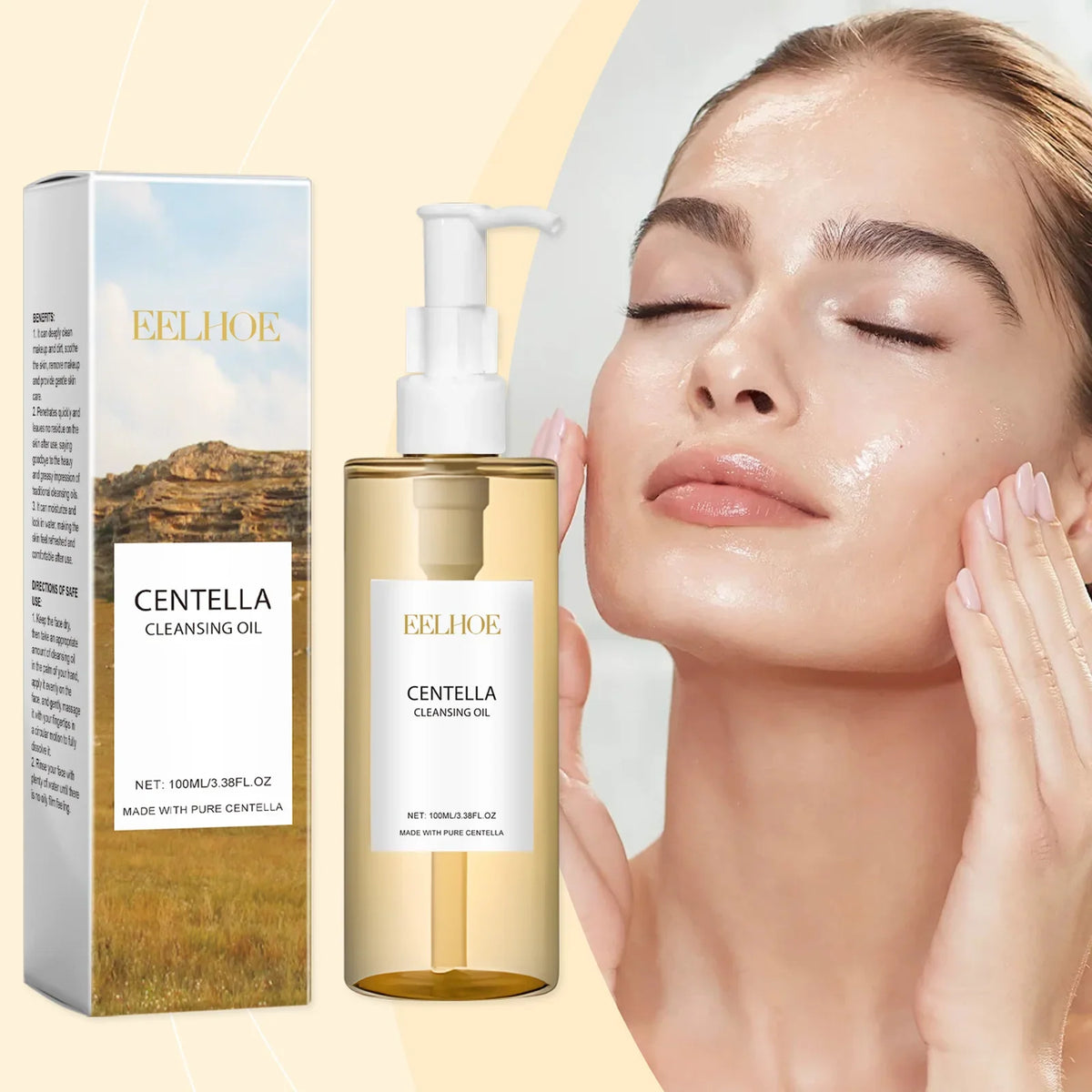Blushimmer EELHOE Facial Cleansing Oil with Centella Asiatica for sensitive skin, deep cleansing and makeup removal.