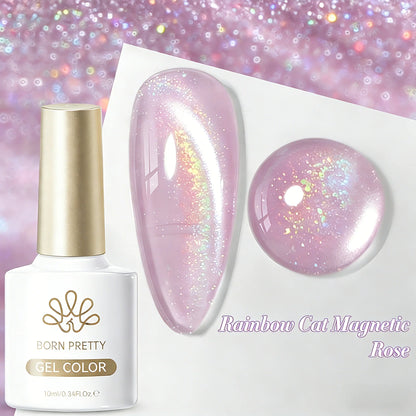 Born Pretty 117 Colors Cat Magnetic Gel Nail Polish, 10ml, showcasing vibrant semi-permanent nail color in a sleek bottle.