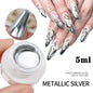 Blushimmer metallic gel nail polish in silver, gold, and rose mirror shades, semi-permanent UV nail art gel polish for nails