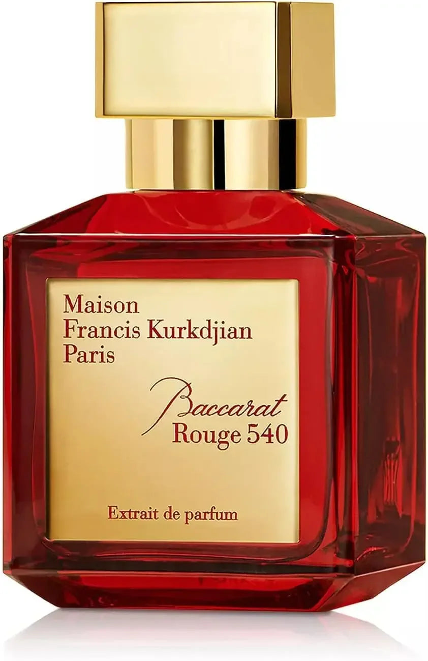 Blushimmer Baccarat Rouge 540 Pure perfume bottle, 2.3oz amber floral unisex scent with elegant packaging and luxurious design