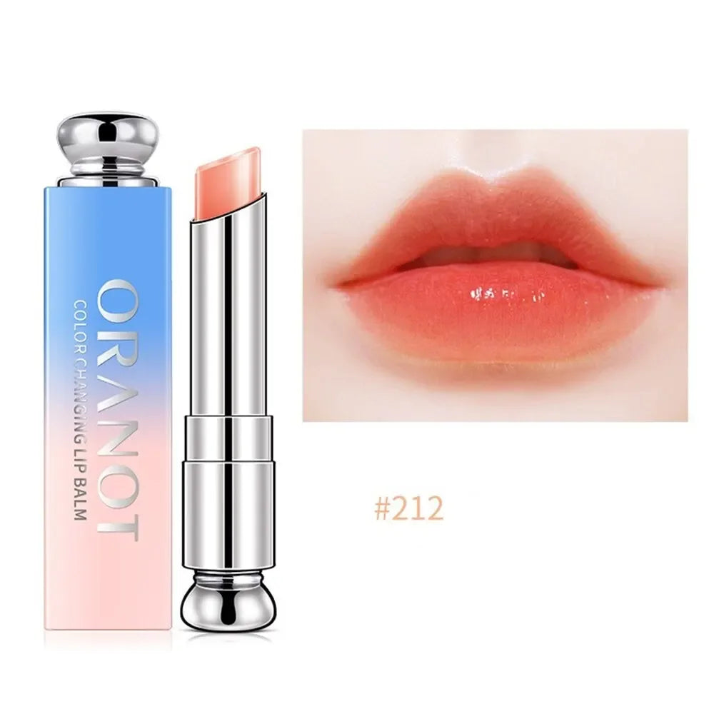 Blushimmer color-change gradient lipstick with moisturizing, waterproof formula and glossy finish, shown in a close-up view.