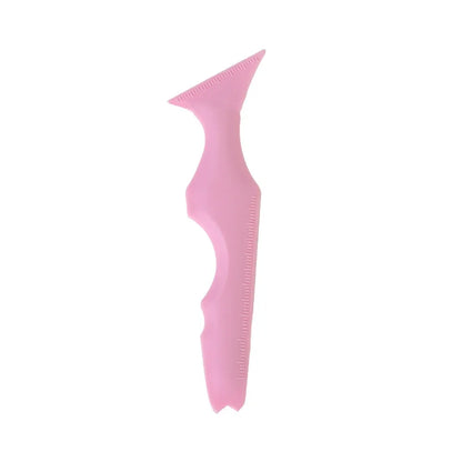 Blushimmer CNK 5-in-1 silicone beauty ruler with reusable eyeliner stencils, winged tip eyeliner aid, and eyebrow stencil.