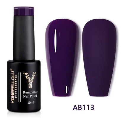 Blushimmer YOKEFELLOW 10ml translucent pink gel nail polish in a jar, high-quality soak-off UV gel for long-lasting manicures.