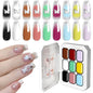 LIMEGIRL 9-color gradient painting gel nail art kit by Blushimmer with vibrant, quick-drying flower paint and engraving gel for DIY nails.