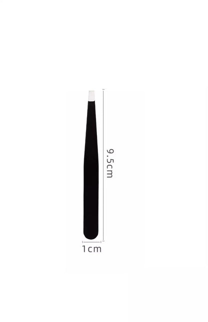 Blushimmer stainless steel tweezers with slanted tip for precise hair and eyebrow grooming, beauty tool for easy plucking.