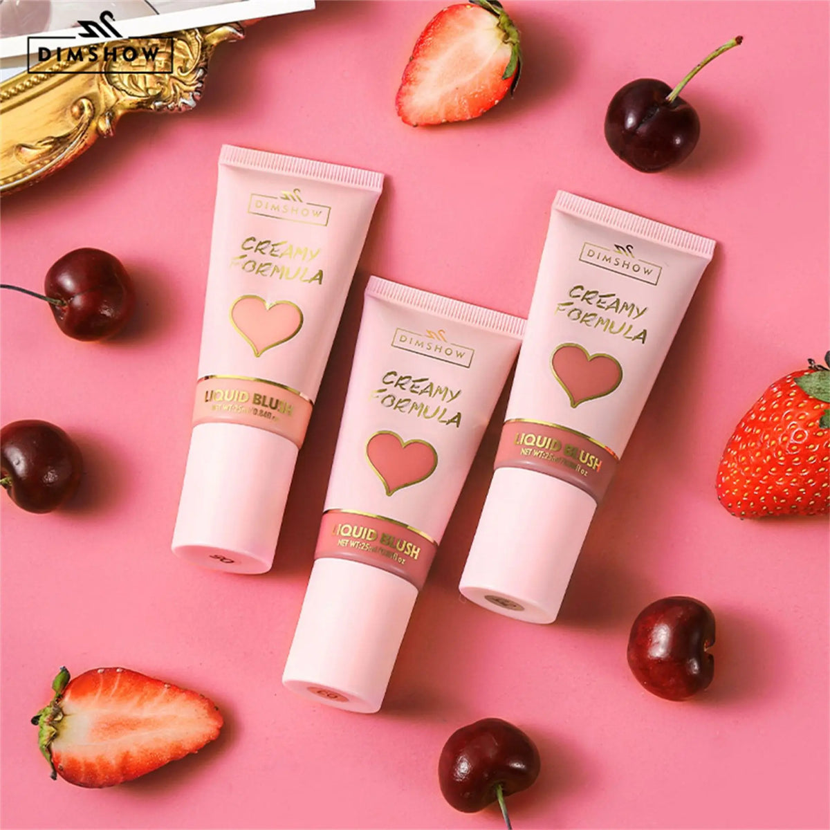 Blushimmer DIMSHOW 6-color velvet sponge for lips and cheeks with moisturizing water and easy-to-apply blush in low light.