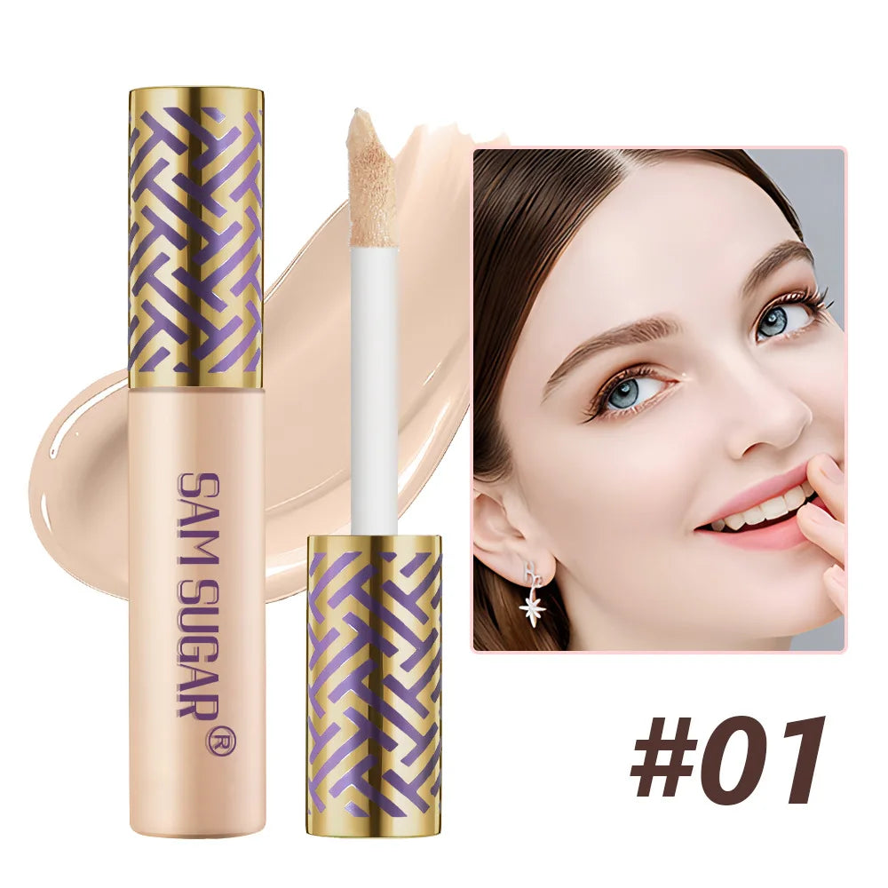 Blushimmer Sam Sugar Concealing & Repairing Liquid Foundation in 18ml, featuring a sleek bottle and applicator for smooth coverage.