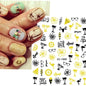 Black and white Blushimmer nail art stickers featuring sexy body press-on design for women and girls, ideal for nail decoration.