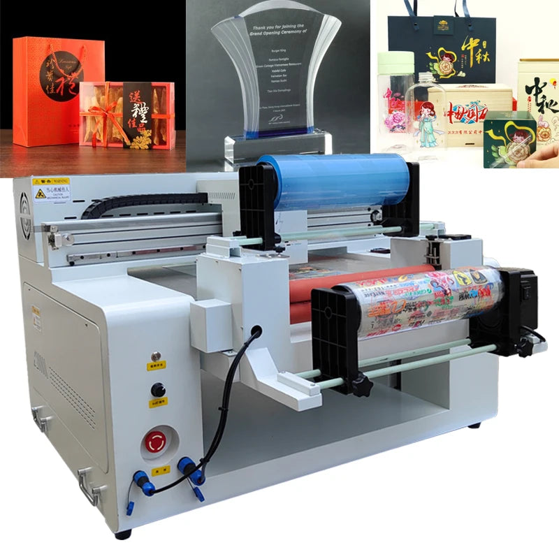 A2 Flatbed UV Led Printer Adsorbing Printing Media Firmly High Resolution Roll-flat All In One Machine Good Choice For Startup