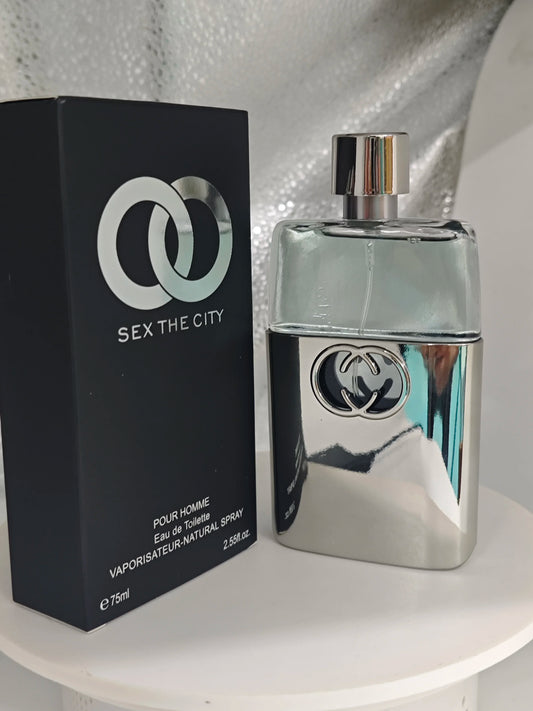 Blushimmer Guilty Black pheromone perfume cologne for men and women with fresh woody sandalwood scent, elegant bottle design