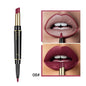 1pcs Matte Lip Liner & Lipstick 2 in 1 Double Ended Waterproof Long Lasting Non-Fading Smooth Velvet Nude Makeup Tool for Women