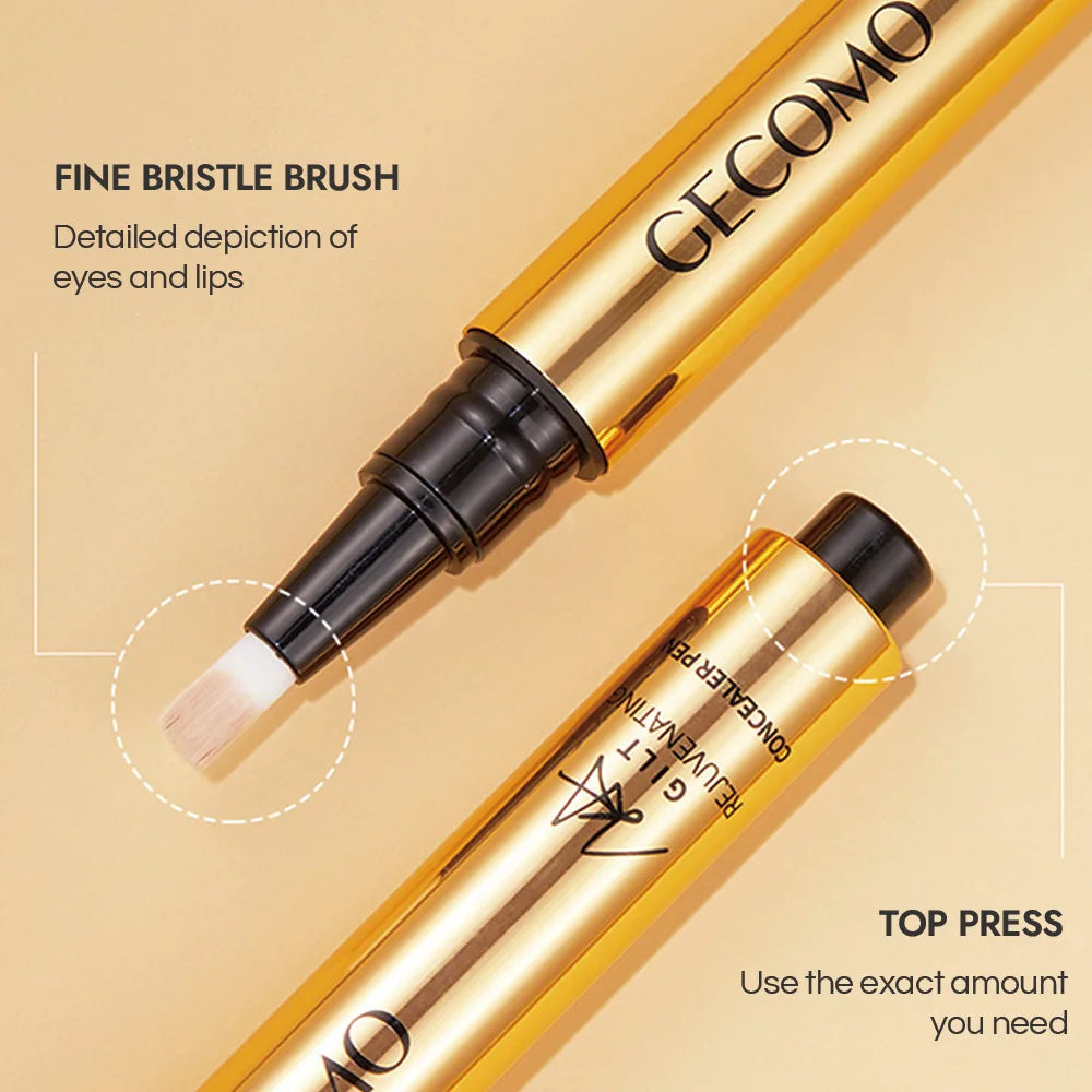 Blushimmer GECOMO Press Concealer Pen with liquid formula, long-lasting, moisturizing, and designed to hide pores and imperfections.
