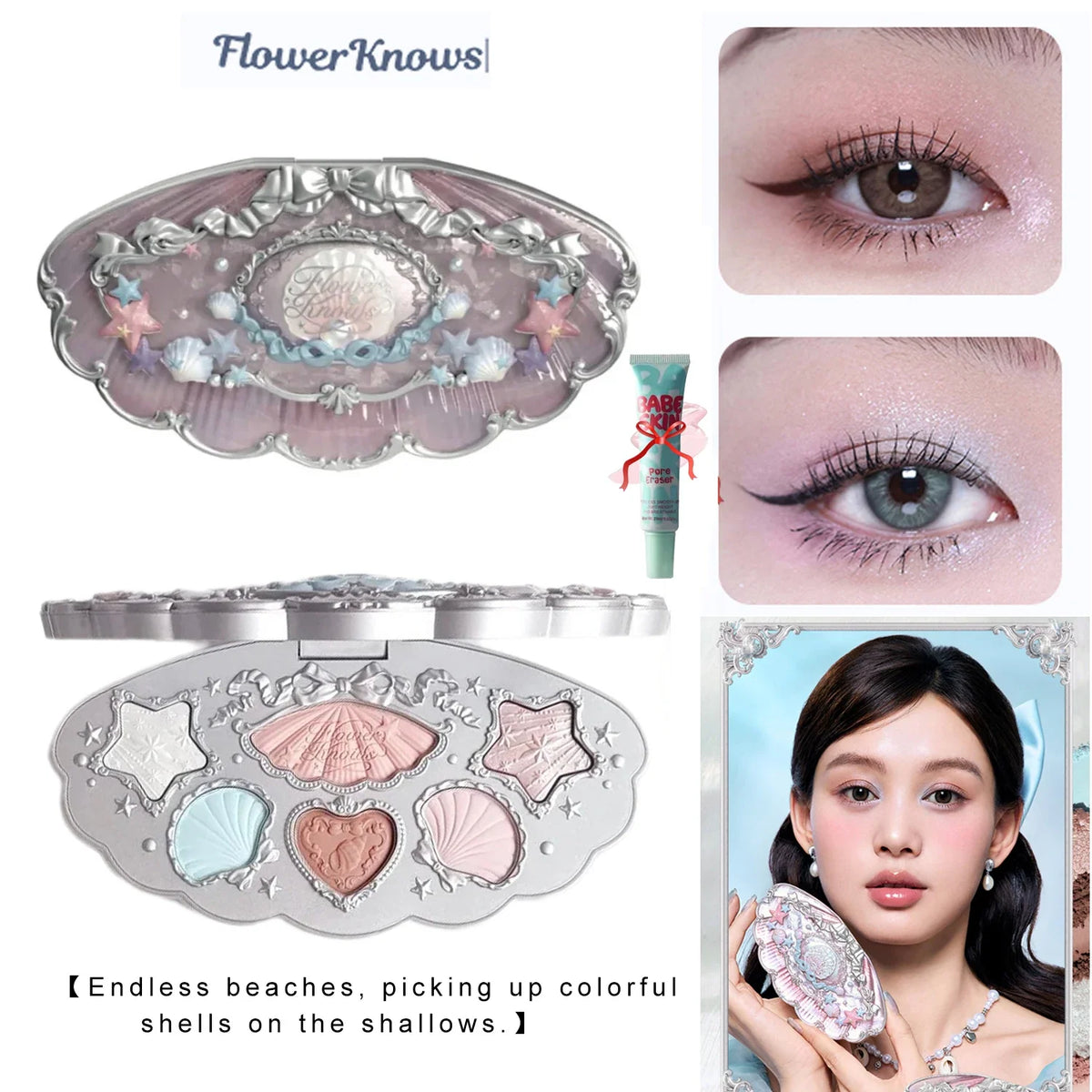Flower Knows Swan Ballet 6-Color Eyeshadow Palette