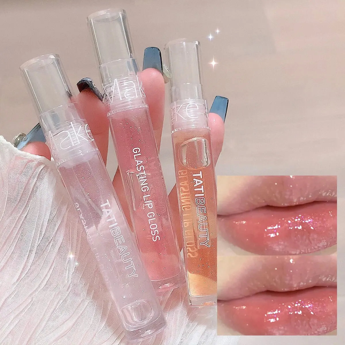 Blushimmer Lip Oil Uuny transparent water gloss with mirror finish, moisturizing lip glaze, honey-inspired lip gloss for women