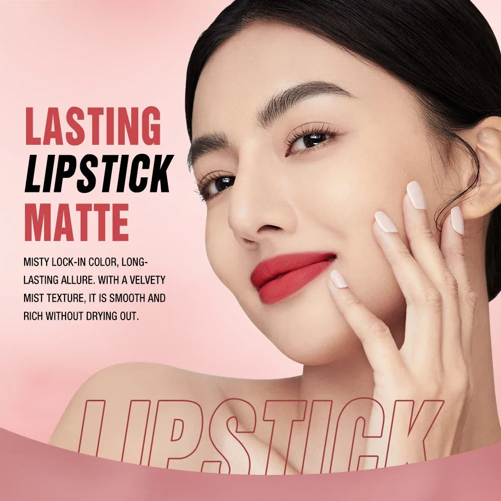 Blushimmer O.TWO.O matte lipstick lip tint in 14 colors, waterproof, long-lasting, highly pigmented, smooth velvet finish lipstick.