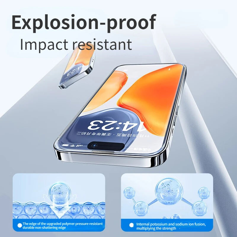 SmartDevil Full Cover One touch Screen Protector for iPhone 14 13 12Pro Max 11 Tempered Glass Edge to Edge Auto-Dust Removal Kit